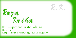 roza kriha business card